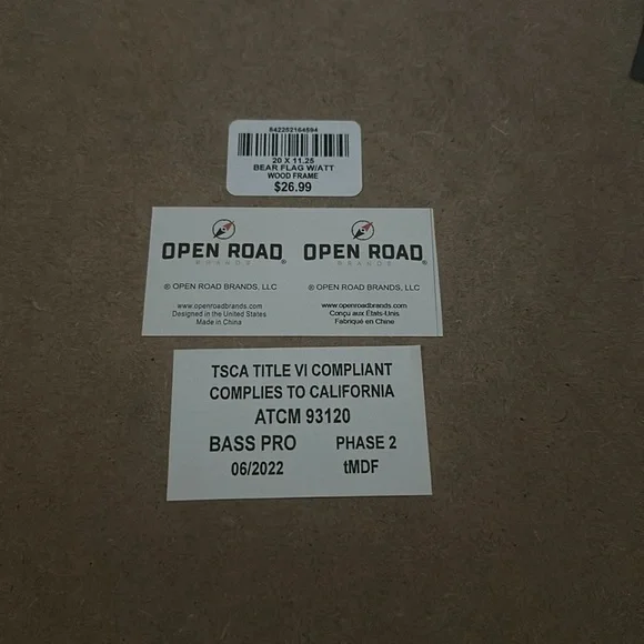 NWT Open Road Bass Pro Bear Americana wall art - Picture 3 of 5